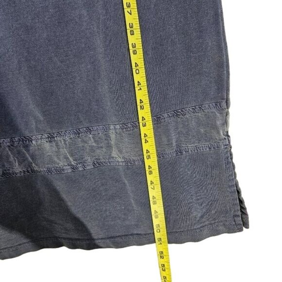 VINTAGE Dressing Clio Chambray Cotton Sleeveless Blue 90's Retro Maxi Dress M - Picture 7 of 10